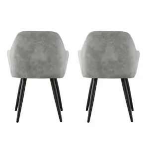 Aliauna Upholstered Armchair (Set of 2) Light Grey