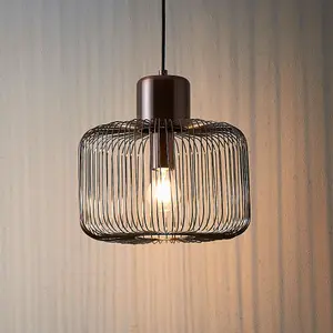 Hanging Ceiling Pendant Light ANTIQUE COPPER WIRE Shade Modern Lamp Bulb Holder