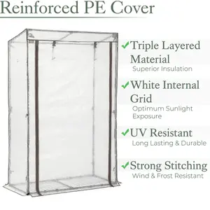 Tomato Growhouse Single Grow Bag Garden Greenhouse PE Mesh Cover Christow