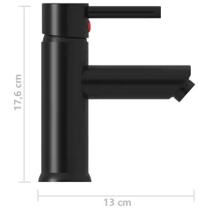 Bathroom Basin Faucet Black 130x176 mm