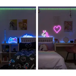 ValueLights Heart Neon White Light Decoration