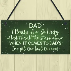 Red Ocean Christmas Gift For Dad Novelty Hanging Plaque Gift For Him Dad Daddy Gifts