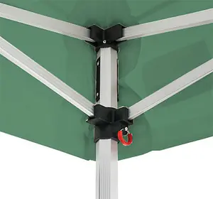 3m x 3m Compact 40 Instant Shelter Pop Up Gazebos Frame, Canopy & Sides - Green