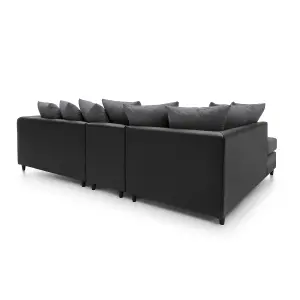 Dylan Large Corner Sofa Left Facing in Dark Grey