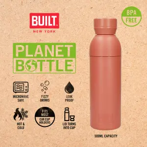 BUILT Apex 2 Piece Insulated Water Bottle & Food Flask Lunch Set, Rose Gold