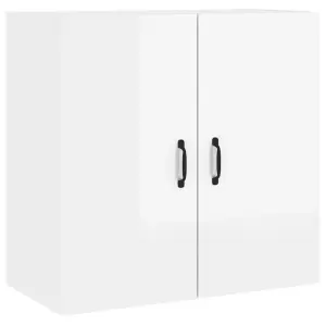 Berkfield Wall Cabinet High Gloss White 60x31x60 cm Engineered Wood