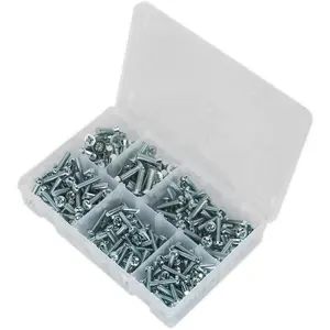 Comprehensive 264 Piece Metric Machine Screw Assortment - M5 to M8 with Countersunk & Pan Head Design