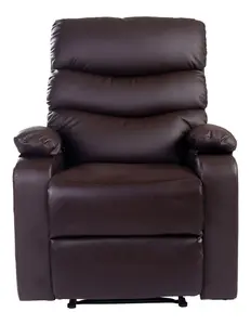 Ashby Leather Recliner Armchair Sofa Home Lounge Chair Reclining Brown