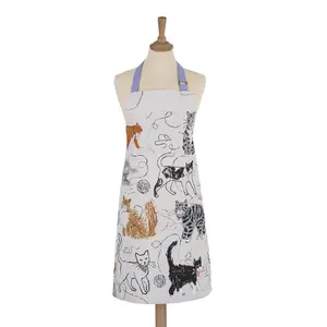 Feline Friends Animal Print 100% Cotton Apron