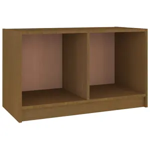 Berkfield TV Cabinet Honey Brown 70x33x42 cm Solid Pinewood