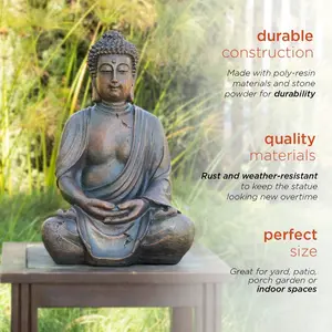 Nixon Buddhas Weather Resistant Stone Garden Statue