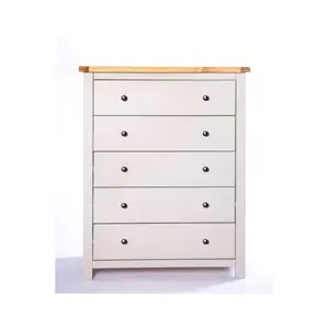 Argenta 5 Drawer Chest of Drawers Brass Knob