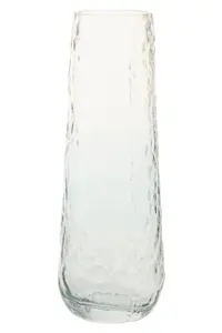 Interiors by Premier Functional Large Blue Glass Vase, Lightweight And Versatile Floral Glass Vase, Stylish Vase For Flowers