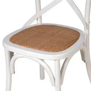 Arnulfo Cross Back Dining Chair Cream