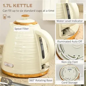 Kettle And Toaster Set HOMCOM