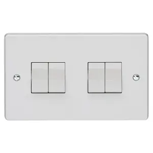 Crabtree 4174 Capital Light Switch 4 Gang 2 Way SP 10 Amp