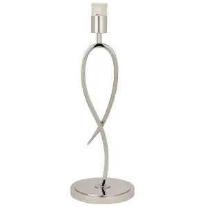 Eaves Luxury Table Lamp Light Polished Nickel Curved Modern Elegant Bulb Holder