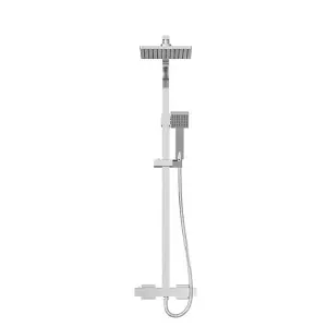 Dezine Cubo Exposed Square Shower Kit, Chrome