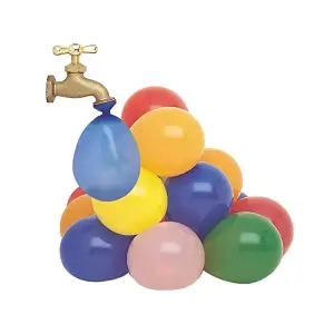 Unique Party Latex Water Balloons (Pack of 144) Multicoloured (One Size)