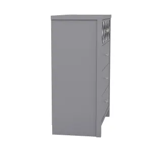 GFW Arianna 4 Drawer Chest with Mirror Cool Grey