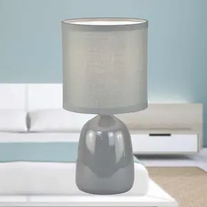 Mellisha 25.5Cm Table Lamp Set (Set of 2) Grey Glaze / Grey