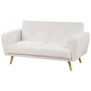 2 Seater Sofa FLORLI Off-White Boucle