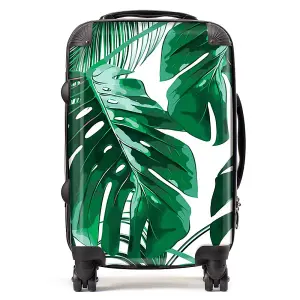 Tropical Jungle Leaf Pattern Suitcase - Cabin