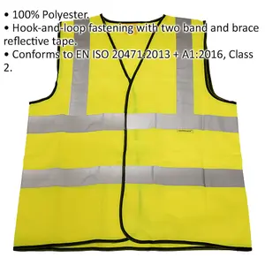 High Visibility Medium Yellow Waistcoat for Road Builders and Contractors