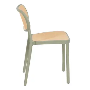 Vernia Stacking Side Chair (Set of 2) Green