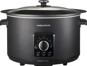 Morphy Richards 6.5L Easy Time Slow Cooker, Automatic Heat Settings, Keep Warm Mode, Hob Proof, Countdown Indicator, Dishwasher Safe Pot, Matte