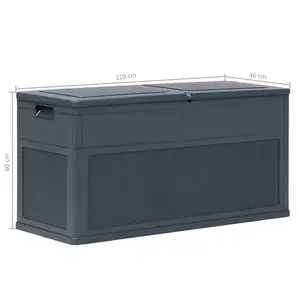 Berkfield Garden Storage Box 320 L Anthracite