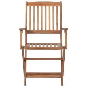 Berkfield Folding Outdoor Chairs 2 pcs Solid Acacia Wood