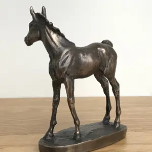 Foal figurine in solid cold cast bronze designed by David Geenty