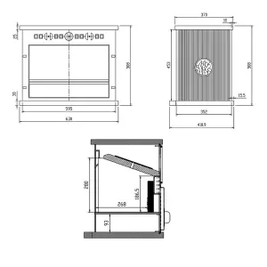 SunDaze 10KW Multifuel Stove Cast Iron Log Wood Burning Fireplace Defra Eco Design