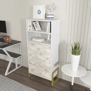 Decorotika - Utopia Bookcase Bookshelf Shelving Unit with 3 Cabinets and 2 Shelves