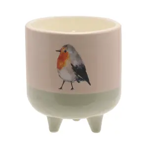 Country Living Citronella Candle in Footed Ceramic Vessel - Robin