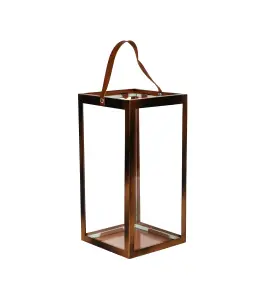 Hampton Tall Lantern in Copper H40cm W18cm