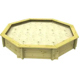 Garden Timber Company Wooden Sandpit 8ft Octagonal - 429mm Height - 44mm Thick Wall