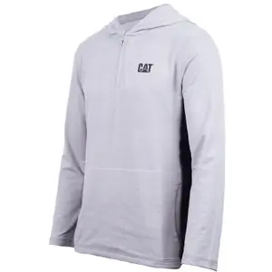 Caterpillar - Coolmax Quarter Zip Hoodie - Grey - Large