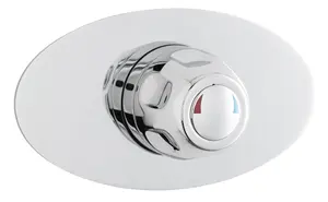 Contemporary Round Concealed Sequential Thermostatic Shower Valve - Chrome - Balterley