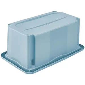 Keeeper Blue Turn Around Stacking Box 7 Litre With Lid - Set Of 4