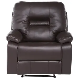 Recliner Chair BERGEN Faux Leather Brown