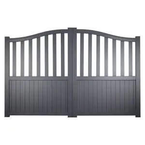 Aluminium Double Swing Gate 3250x1600mm Grey