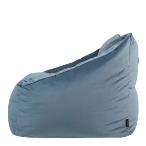 icon Natalia Velvet Armchair Bean Bag Mineral Blue Giant Bean Bag Chair