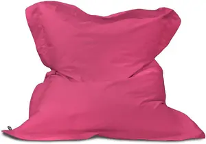 rucomfy Outdoor Water Resistant Extra Large Squashy Squarbie Beanbag - Pink