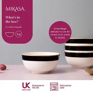 Mikasa Luxe Deco Set of 4 14cm Cereal Bowls