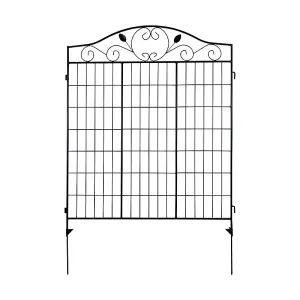 Woodside Brooke Garden Metal Border Fence 4 PACK