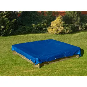 3 x 4 m Tarpaulin Waterproof Cover Ground Sheet Camping with 4 Tarp Clips + 10m / 30ft Bungee Cord (Blue - 55GSM)