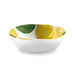 Purely Home Lemon Fresh Melamine Low Bowls - Set of 5