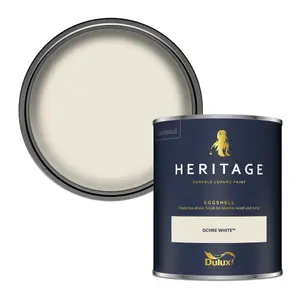 Dulux Trade Heritage Ochre White Eggshell Wall paint, 750ml